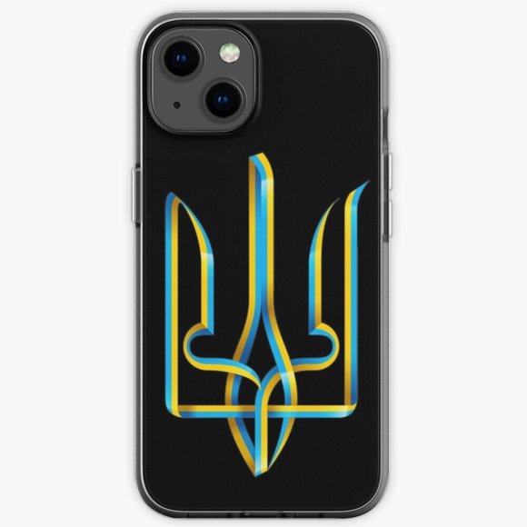 Ukrainian Flag Tryzub iPhone Case - Picture 1 of 1